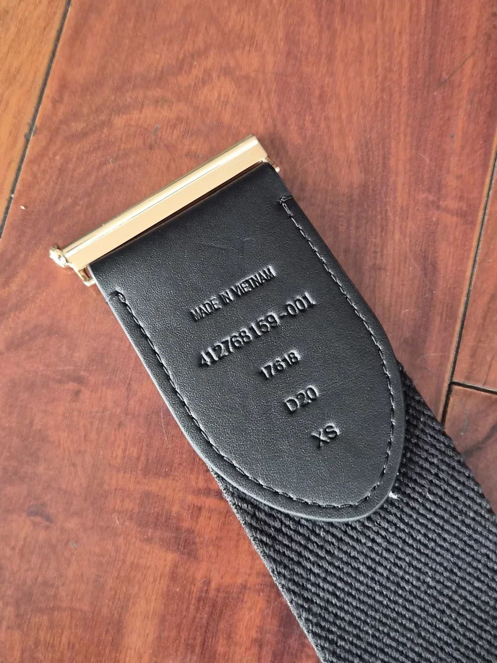 Ralph Lauren Black Elastic Stretch Waist Belt Gold Hardware XS
